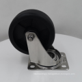 SS 3'' 4" 5'' Stainless Steel Caster Swivel Plate High Temperature Nylon 230C Casters Wheel